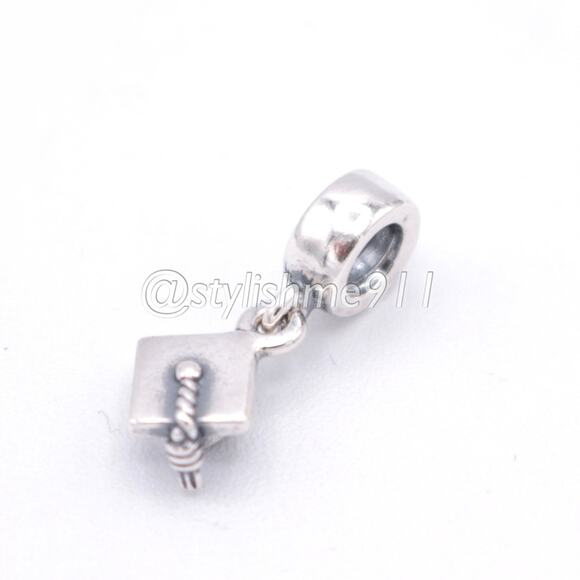 Authentic PANDORA Silver Graduation Hat Charm - 790270 - Picture 6 of 11